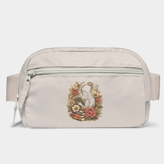 Vintage Floral Bookworm Aesthetic Bag