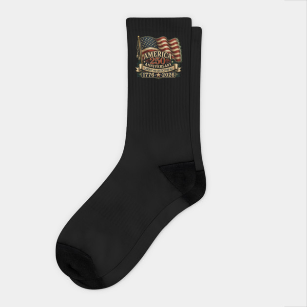 America 250th Anniversary - Liberty And Justice For All Socks