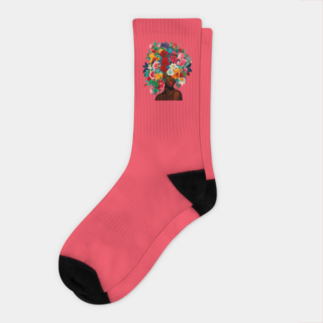 Girl with Flower Headdress Socks