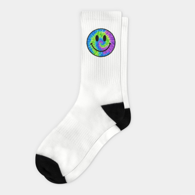 Tye Dye Smiley Face Socks