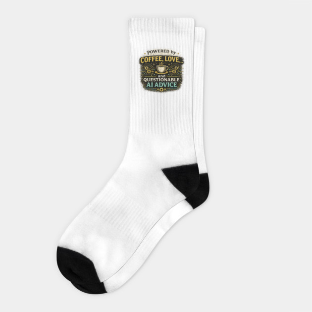 Powered by Coffee, Love, and Questionable AI Advice Socks