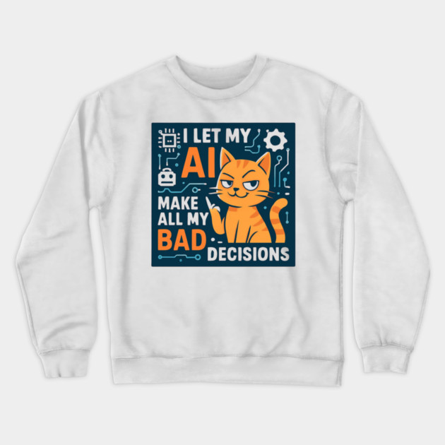 I Let My AI Make All My Bad Decisions Crewneck Sweatshirt