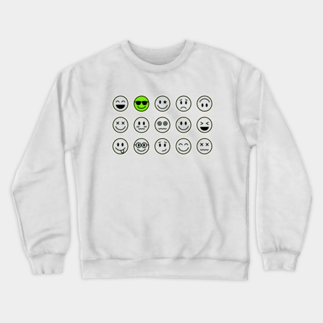 Emoji Faces Crewneck Sweatshirt