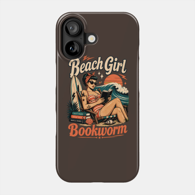 Beach Girl Bookworm Phone Case