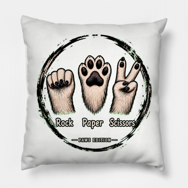 Rock Paper Scissors - funny Pillow