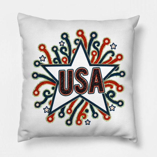 USA Star Pillow