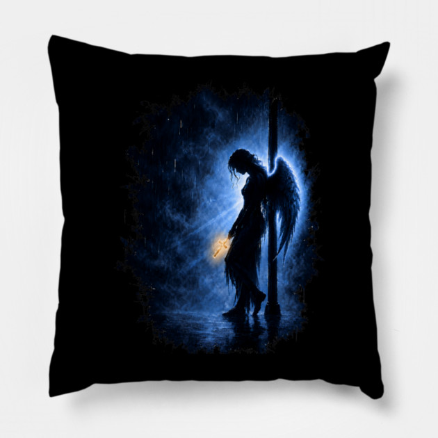 Angel with Cross Pillow