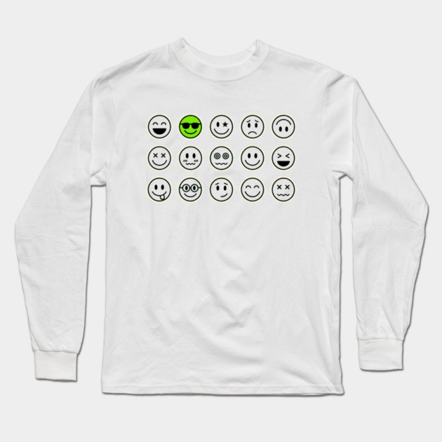 Emoji Faces Long Sleeve T-Shirt
