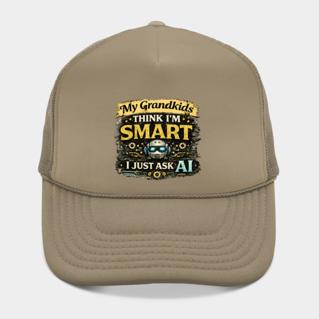 My Grandkids Think I'm Smart, I Just Ask AI - Funny Hat