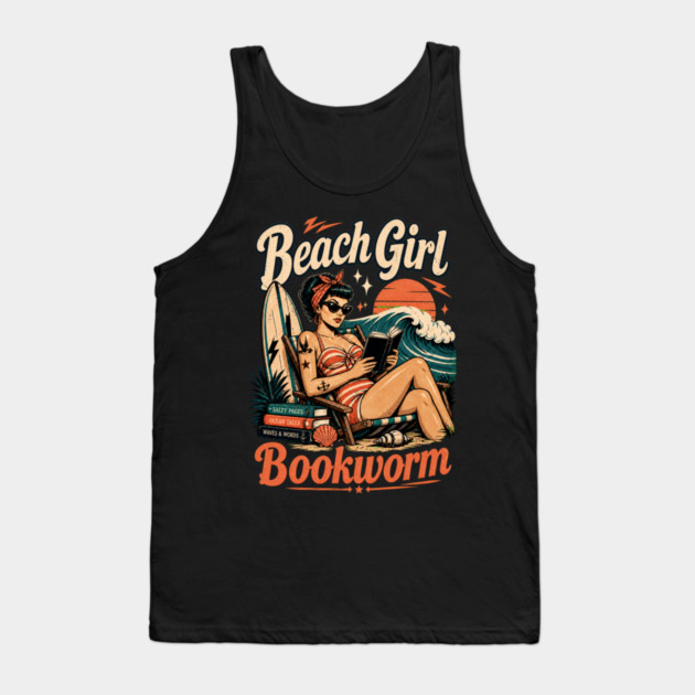 Beach Girl Bookworm Tank Top