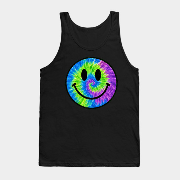 Tye Dye Smiley Face Tank Top