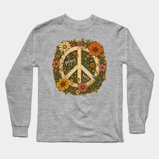 Peace and Love Sign Long Sleeve T-Shirt