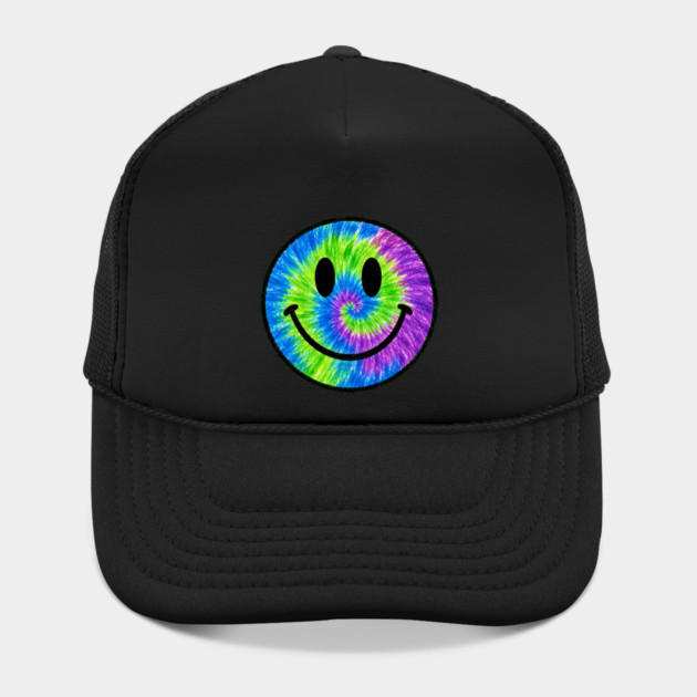 Tye Dye Smiley Face Hat