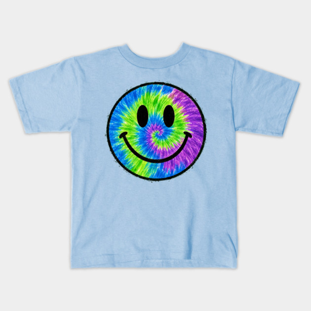 Tye Dye Smiley Face Kids T-Shirt