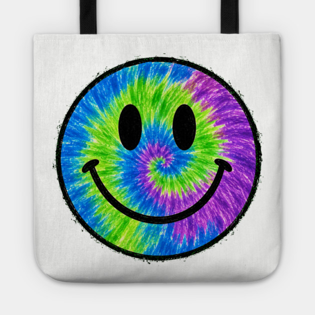 Tye Dye Smiley Face Tote