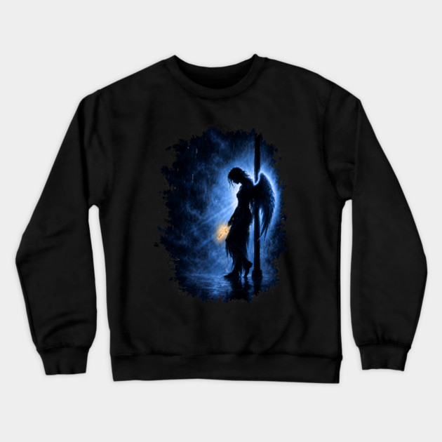 Angel with Cross Crewneck Sweatshirt