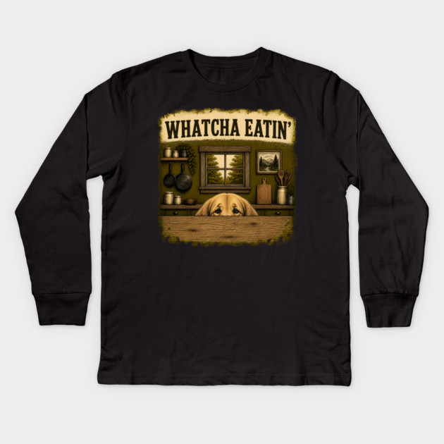 Whatcha Eatin - funny Kids Long Sleeve T-Shirt