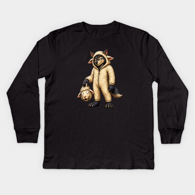 Wolf in Sheeps Clothing Kids Long Sleeve T-Shirt