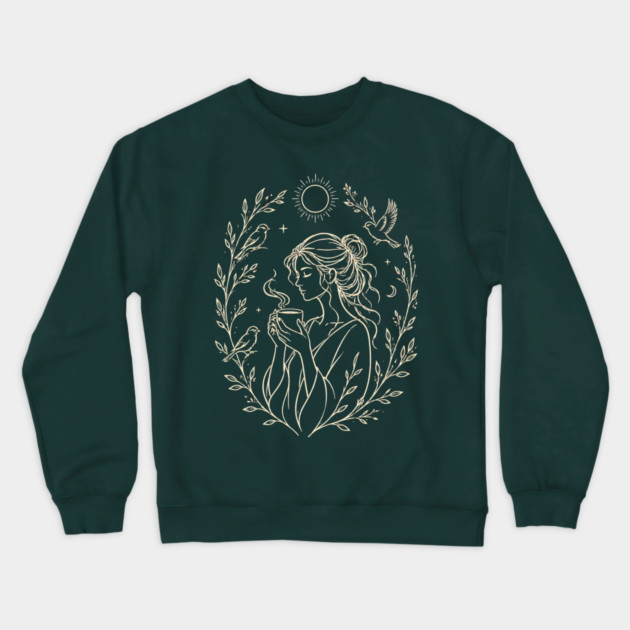 Drinking My Morning Coffee With The Birds Crewneck Sweatshirt
