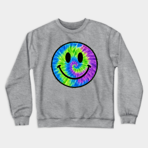 Tye Dye Smiley Face Crewneck Sweatshirt