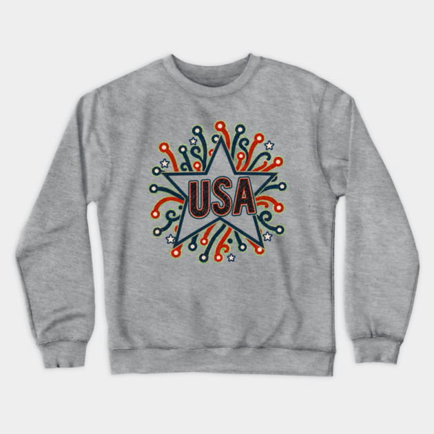 USA Star Crewneck Sweatshirt