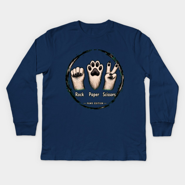 Rock Paper Scissors - funny Kids Long Sleeve T-Shirt