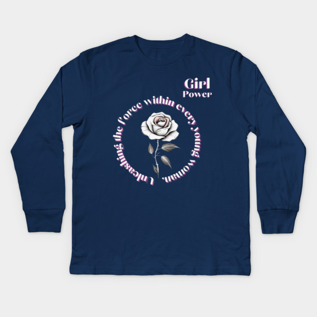 Unleashing the force within every young woman Kids Long Sleeve T-Shirt