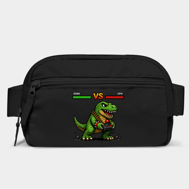 Pixeled Dinosaur with Joystick - funny Bag