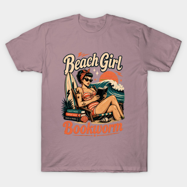 Beach Girl Bookworm T-Shirt