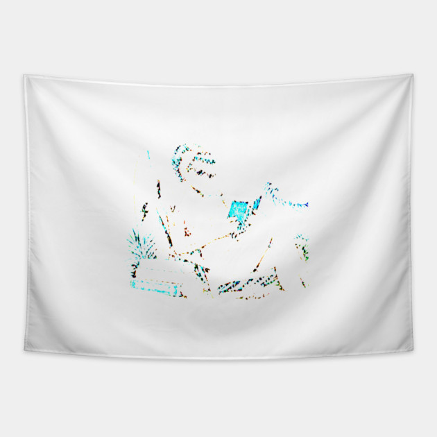 Beach Girl Bookworm Tapestry