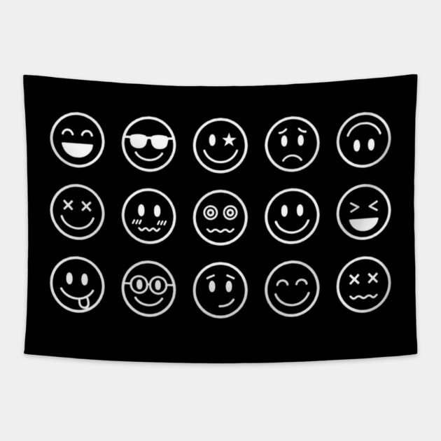 Emoji Faces Tapestry