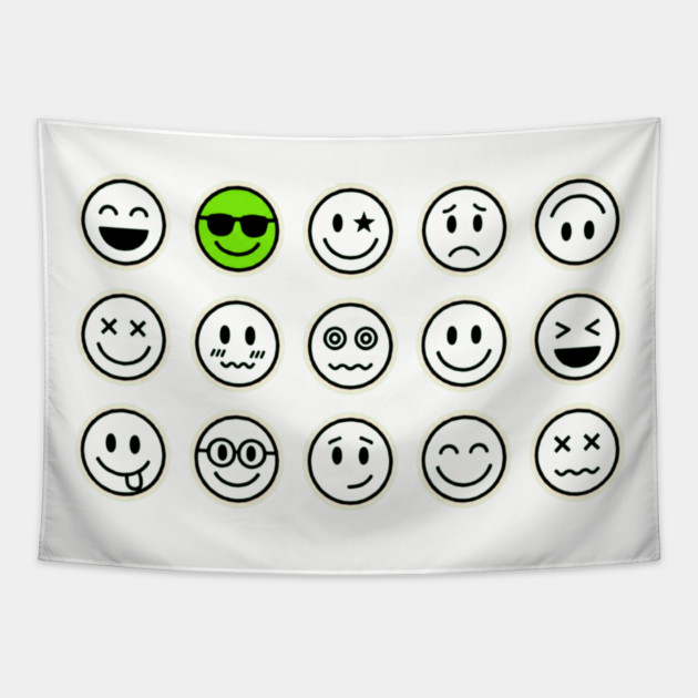 Emoji Faces Tapestry