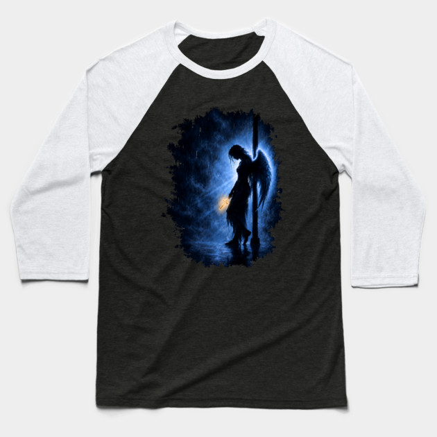 Angel with Cross Baseball T-Shirt