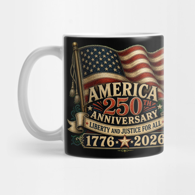 America 250th Anniversary - Liberty And Justice For All Mug