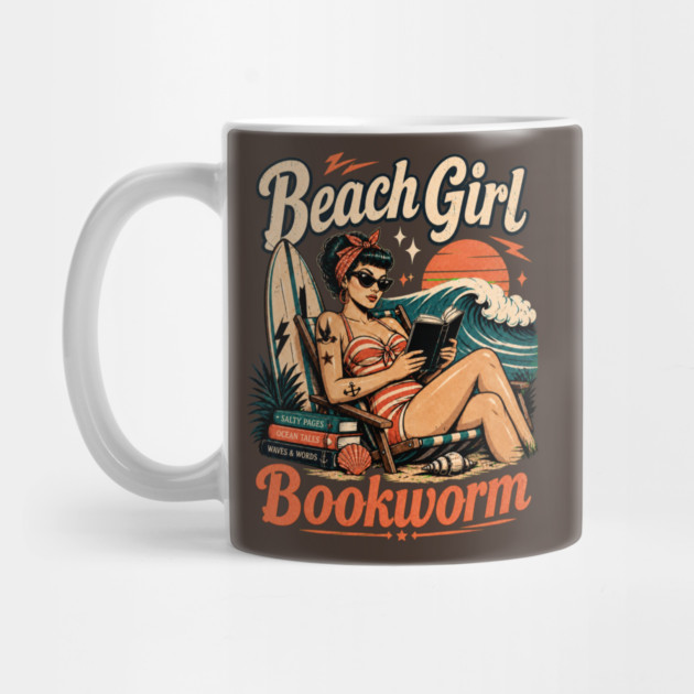 Beach Girl Bookworm Mug