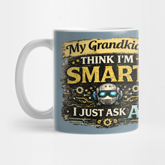 My Grandkids Think I'm Smart, I Just Ask AI - Funny Mug