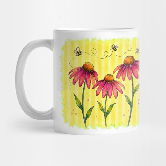 Coneflower with Stripes Mug