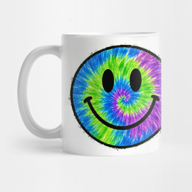 Tye Dye Smiley Face Mug