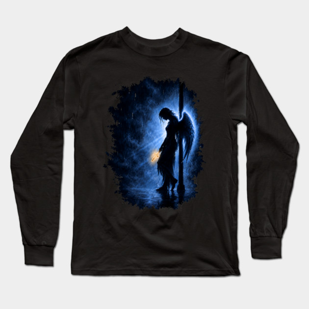 Angel with Cross Long Sleeve T-Shirt