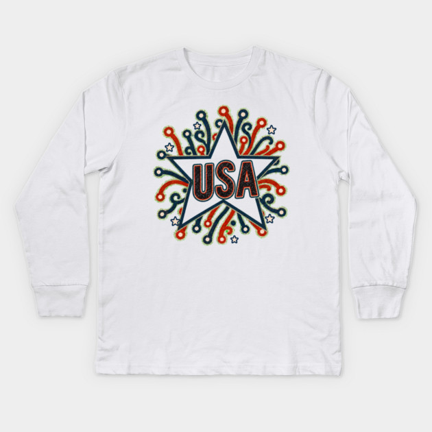 USA Star Kids Long Sleeve T-Shirt