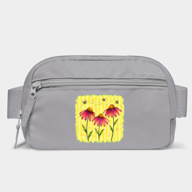 Coneflower with Stripes Bag