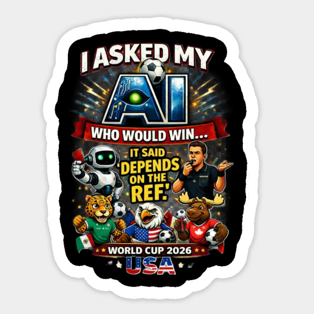 I Asked My AI Who Would Win the World Cup 2026 - Funny Sticker - Image 3