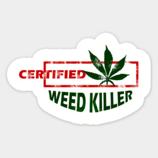 Certified Weed Killer Sticker