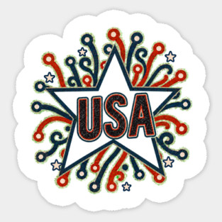 USA Star Sticker