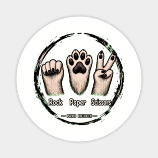 Rock Paper Scissors - funny Magnet
