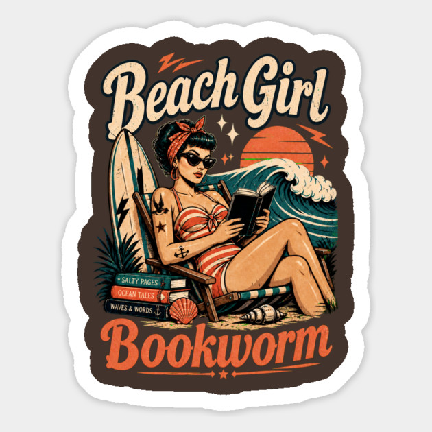 Beach Girl Bookworm Magnet - Image 3