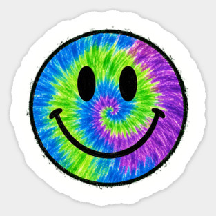 Tye Dye Smiley Face Magnet