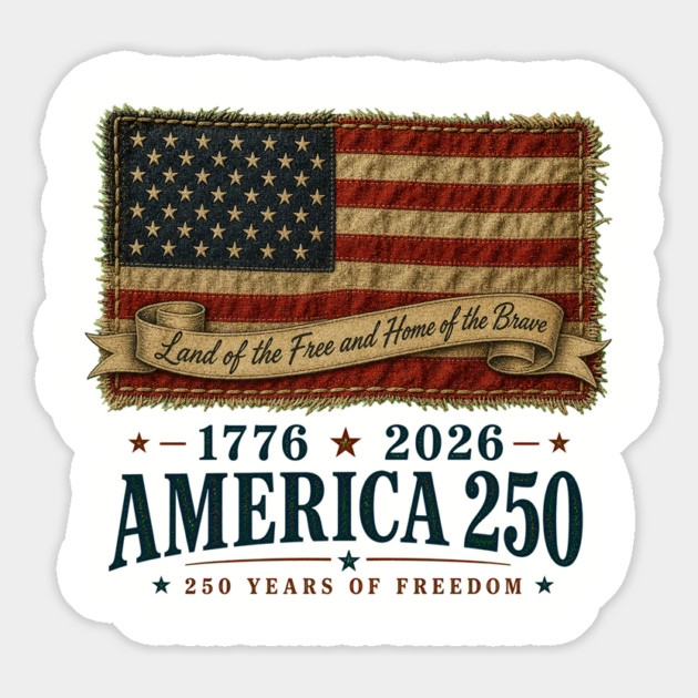 America 250th Anniversary - Land of the Free and Home of the Brave Magnet - Image 3