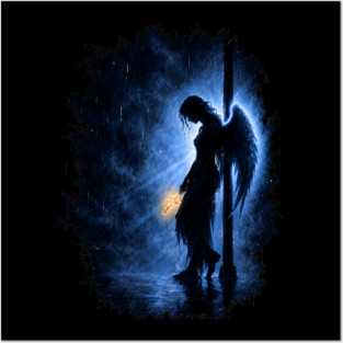 Angel with Cross Posters and Art
