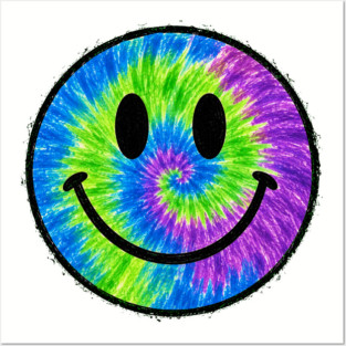 Tye Dye Smiley Face Posters and Art